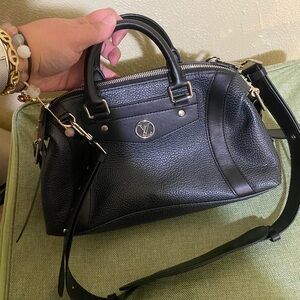 Louis Vuitton Black Pebbled Leather Satchel